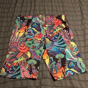 Colorful Graphic rave womens Shorts